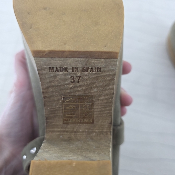 Free People Womens Buena Vista Leather Platform Wedge Strappy Heels Size 37 EU - Picture 15 of 15